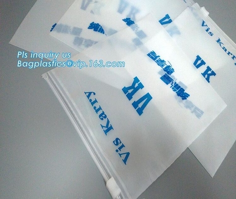 EVA Plastic Promotional Gift Packaging-de Ritssluitingszakken van de Zakschuif met Ring Holder, Milieuvriendelijke Schuifritssluiting Vlak Matt Pla