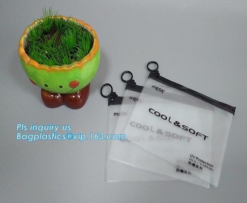 EVA Plastic Promotional Gift Packaging-de Ritssluitingszakken van de Zakschuif met Ring Holder, Milieuvriendelijke Schuifritssluiting Vlak Matt Pla