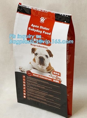 van de de bodemaluminiumfolie van 1.5kg 2.5kg 5kg de vlakke van de de schuifritssluiting zak van de het huisdierenhondevoer, Hoogste de Schuifk Plastic Pe van de Gravuredruk