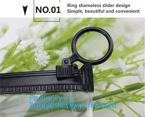 de steen berijpte pvc-de zak plastic zak van de schuifritssluiting met ritssluiting/pvc-ritssluitings de zak van de slotschuif/resealable pvc-schuifpit
