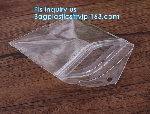 Van de de schuifzak van de stoffenritssluiting professionele vinyl de ritssluitingszak van pvc, de kledende verpakkende pvc-zak van de schuifritssluiting, de zak van de schuifritssluiting