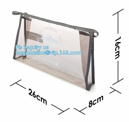 de vinylzak van de het netwerkritssluiting van pvc van a3/van a4/van a5 plastic, de Milieuvriendelijke Vlakke Plastic Zak van de Schuifritssluiting voor Document of Swimwear, zi