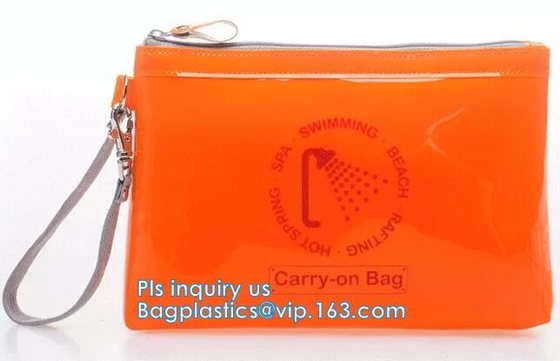 Pvc-van de zaksokken van de ritssluitingszak doet de transparante plastic zelfdichtende de plastic zakkantoorbehoeften douane, vinly schuifritssluiting packag in zakken