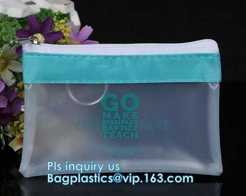 Het bikiniplastiek die de Duidelijke Natte Verpakkende Zak van pvc Swimwear met Ritssluiting verpakken, staat schuifk zak voor ondergoed op bik