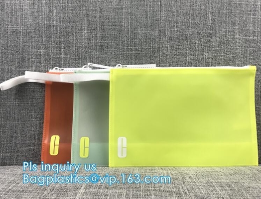 pvc-ritssluitingszak voor schoonheidsmiddelen, zak van de schuif de biologisch afbreekbare ritssluiting, de Draagbare Zak van de Plastic Zak Transparante pvc van pvc met handvat