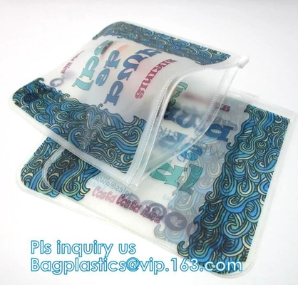 Schuif Hoogste Zwart Logo Printed 200 de Mics Berijpte Zak van Reispvc, vinyltoiletry van de de schuifzak van pvc van de ritssluitingszak de douaneritssluiting RT