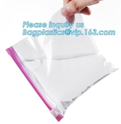 De Douane Transparante LDPE Plastic Waterdichte k van de schuifdiepvriezer Opslagzak, duidelijk plastic PE van de Schuifritssluiting POLYwater