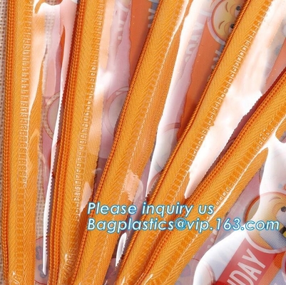 Van de de douane transparante waterdichte gedrukte bevordering van ECO het vriendschappelijke gerecycleerde goedkope in het groot schoonheidsmiddel van de ritssluitings duidelijke pvc plastic