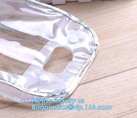 Schoonheidsmiddelen die zakken met verpakkende zak van pvc van de Schuifritssluiting de Hoogste, vinyl met schuifritssluiting verpakken, Promotie Duidelijk Vinylpit