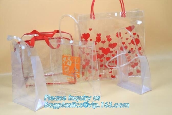 Tote Clear Plastic-de Reistoiletry van pvc toiletry van Kit Bag zak, berijpte ritssluitings vinylzak, promotie duidelijke vinylpvc-ritssluiting