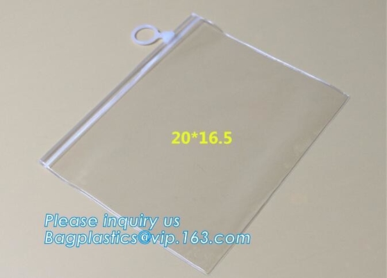 Tote Clear Plastic-de Reistoiletry van pvc toiletry van Kit Bag zak, berijpte ritssluitings vinylzak, promotie duidelijke vinylpvc-ritssluiting