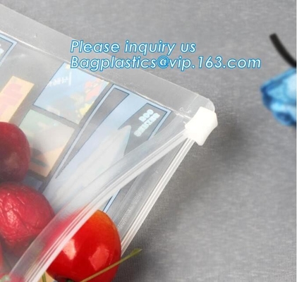 De milieuvriendelijke schuif paste embleem transparante plastic kosmetische zak, kosmetische de make-upzakken van pvc k van de giftverpakking, Doc. aan
