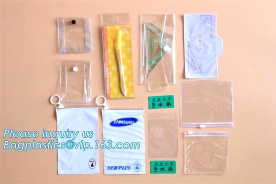 Zak van pvc van de schuifk berijpte de Mobiele Telefoon Duidelijke Vinyl, steen pvc-de zak plastic zak van de schuifritssluiting met resealable ritssluiting,