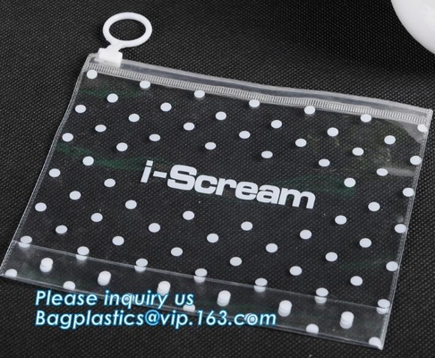 Pvc-berijpte de Zak goede kwaliteit met de zak van de ritssluitingsverpakking, steen pvc-de zak plastic zak van de schuifritssluiting met ritssluiting/pvc-ritssluiting l