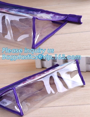 Pvc-berijpte de Zak goede kwaliteit met de zak van de ritssluitingsverpakking, steen pvc-de zak plastic zak van de schuifritssluiting met ritssluiting/pvc-ritssluiting l