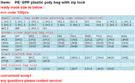 100% de maagdelijke LDPE plastic zak van de schuifritssluiting met klantendruk, ritssluitingszakken, schuiven, de Closetrollen van Servettenweefsels