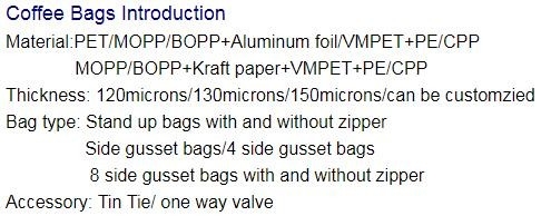 Van de de Aluminiumfolie de Vlakke Bodem van de douanedruk van de de Zakzak van de de Bodemkoffie In het groot Vierkante Klep van Bean Snack Packaging Bag With