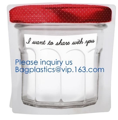 Biologisch afbreekbare Aangepaste Gevormde van de Plastic Zak Duidelijke Mason Bottle Modeling Zippers Storage van de Voedselcontainer de Snacks Plastic bedelaars
