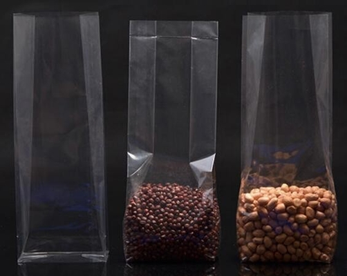 biologisch afbreekbare douane die de zelfklevende opppp bopp pe vierkante plastic zakken van de bodem duidelijke verpakking, cellopolypropyleen drukken