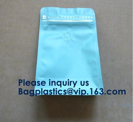 250g hitte - verzegel Zij de Zakkenzakken van de Hoekplaat Gele Koffie met de Zakkenkoffie 100g, Doos van Klepmatte coating foil flat bottom