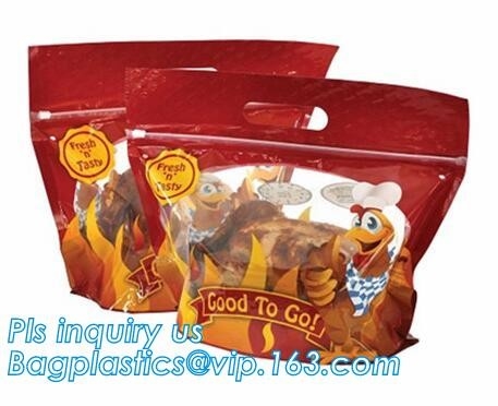 De hete zak van de braadstukkip/hete braadstuk plastic verpakkende zak voor eend, kip, vissen, Fried Chicken Packaging Clear Microwaveable