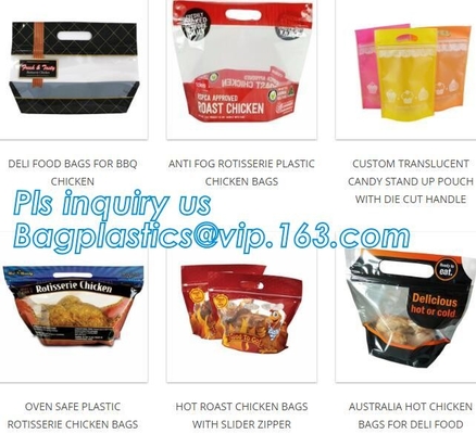 De hete zak van de braadstukkip/hete braadstuk plastic verpakkende zak voor eend, kip, vissen, Fried Chicken Packaging Clear Microwaveable