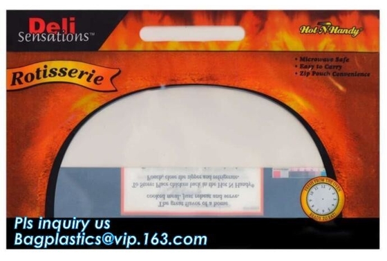 De hete zak van de braadstukkip/hete braadstuk plastic verpakkende zak voor eend, kip, vissen, Fried Chicken Packaging Clear Microwaveable