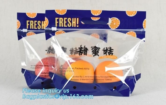 resealable zak van de schuif hoogste ritssluiting voor plantaardige fruitzak, het pitzak van de Fruitschuif met luchtgaten voor druif verpakking, resea