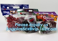 Resealable Plastic Zak van het Openingsgat voor Fruit met Schuif, OEM drukte van de de rangschuif van het Embleemvoedsel de Opslagzakken, Douane grape/fr