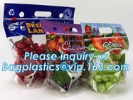 Resealable Plastic Zak van het Openingsgat voor Fruit met Schuif, OEM drukte van de de rangschuif van het Embleemvoedsel de Opslagzakken, Douane grape/fr
