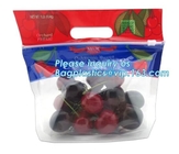 De zak van de de druivenverpakking van de voedseldienst met schuif/Rode druiven die zak/Plastic fruitzak, zak voor fruit en plantaardig pakket inpakken