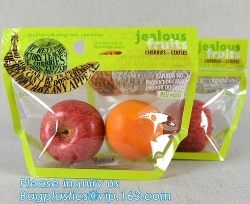 De verse Groenten die Plastic Zak, Vers Fruit & Plantaardig Verpakkend Plastic Fruit verpakken doen met Handvat, in te ademen opp in zakken