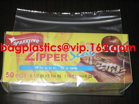PE LDPE doet de dubbele de ritssluitings plastic verpakkende zak van het vissenvoedsel, de zakzak van de eco vriendschappelijke ritssluiting, k douane, FDA-LDPE M in zakken