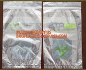 Aangepaste de ritssluitings de zak van het Biohazardspecimen, van de opslag plastic biohazard van het ritssluitingsspecimen de zakvervaardiging verkoopt, laboratoriumtest
