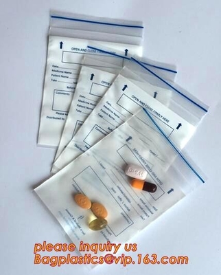 de kleine medische de pillenzakken k van de pillenzak doet de maagdelijke zakken van de pillenritssluiting, medisch gebruik k/de zakken van de ritssluitingsapotheek in zakken, pac