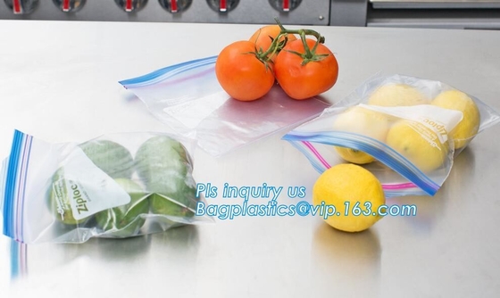 De hoge Verzegelende k-Zak met dubbele gekleurde sporen, dubbel spoor opnieuw te gebruiken plastic k drukte bagese ritssluitingszakken,