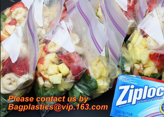 soepzak, vloeibare opslag, plastic verpakkende zak van de voedsel de dubbele ritssluiting, Vriendschappelijke de ritssluitingszak van Eco, polyethyleen verpakking