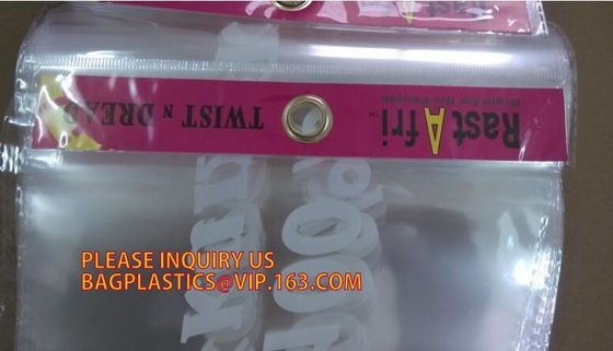 Zelfverbindingsritssluiting Plastic Kleinhandels Verpakkingsopp Polyzak, k-het Pakket van de Ritssluitingszak met, duidelijke volledige colo van de ritssluitingszak