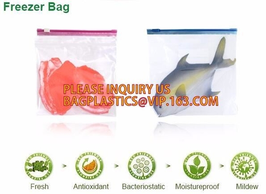 De verpakkingspe van de voedselrang drukte de transparante douane ritssluitingszakken met dubbele ritssluiting, de diepvriezerbedelaars van het Sandwich baggies voedsel