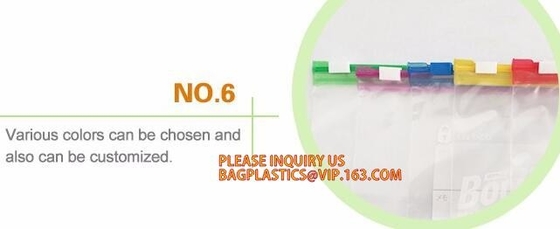 Recloseablek PE doet LDPE materiële de zak duidelijke PE van de Geneeskunderitssluiting zak, Op zwaar werk berekende LDPE double-track ritssluiting pac in zakken