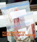 Van de de ritssluitings dubbele zak van ROHS rekupereerbare de kangoeroezak, Witte ondoorzichtige ritssluitings reclosable plastic zakken, FDA-de diepvriezer van de voedselopslag