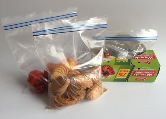 De dubbele verpakkende zak van de pitverbinding, Dubbele verzegelde gedrukte plastic de ritssluitingszak van de voedselopslag douane, Vochtbestendig plastiek gaat
