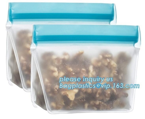 Voedsel van de de Opslagzak PEVA van de ReZipverbinding het Opnieuw te gebruiken/snack/lunchopslagzak, Opnieuw te gebruiken van het pevavoedsel van de pitverbinding lekvrije de snackopslag B