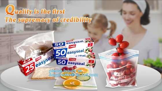 Van de de Verbindingsritssluiting van de greep doet de Zelfpers Plastic Zakken met Rood Zij, Zelf Resealable Mini Grip Poly Plastic Clear Alle Grootte in zakken