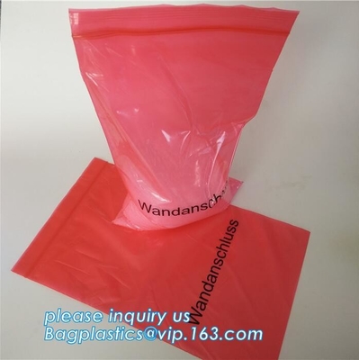 Van de de Verbindingsritssluiting van de greep doet de Zelfpers Plastic Zakken met Rood Zij, Zelf Resealable Mini Grip Poly Plastic Clear Alle Grootte in zakken