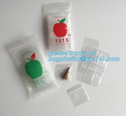 1515 miniappelk zakken, appel baggies drukten minik-zak met verschillende grootte van de leverancier van China, minigrip