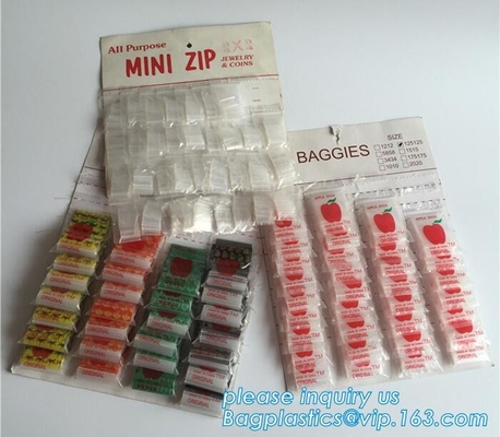 1515 miniappelk zakken, appel baggies drukten minik-zak met verschillende grootte van de leverancier van China, minigrip