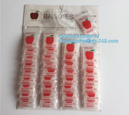 Het zaktype en keurt de zakken van Gepaste volgordemini apple baggies goed, Apple Mini Zip Lock Bags, k-wi van de de ritssluitingszak van de zak miniappel