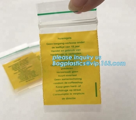 De kleine rode/roze/groene/gele/blauwe resealable zak van de fabrieksgepaste kleur voor decoratie, bagplastics, bageas