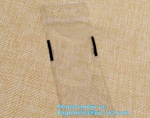 Biologisch afbreekbaar penpotlood houlder, Draagbaar waterdicht Transparant Blauw plastic pvc-van de de zakzak van de Potloodpen bagplasticspak